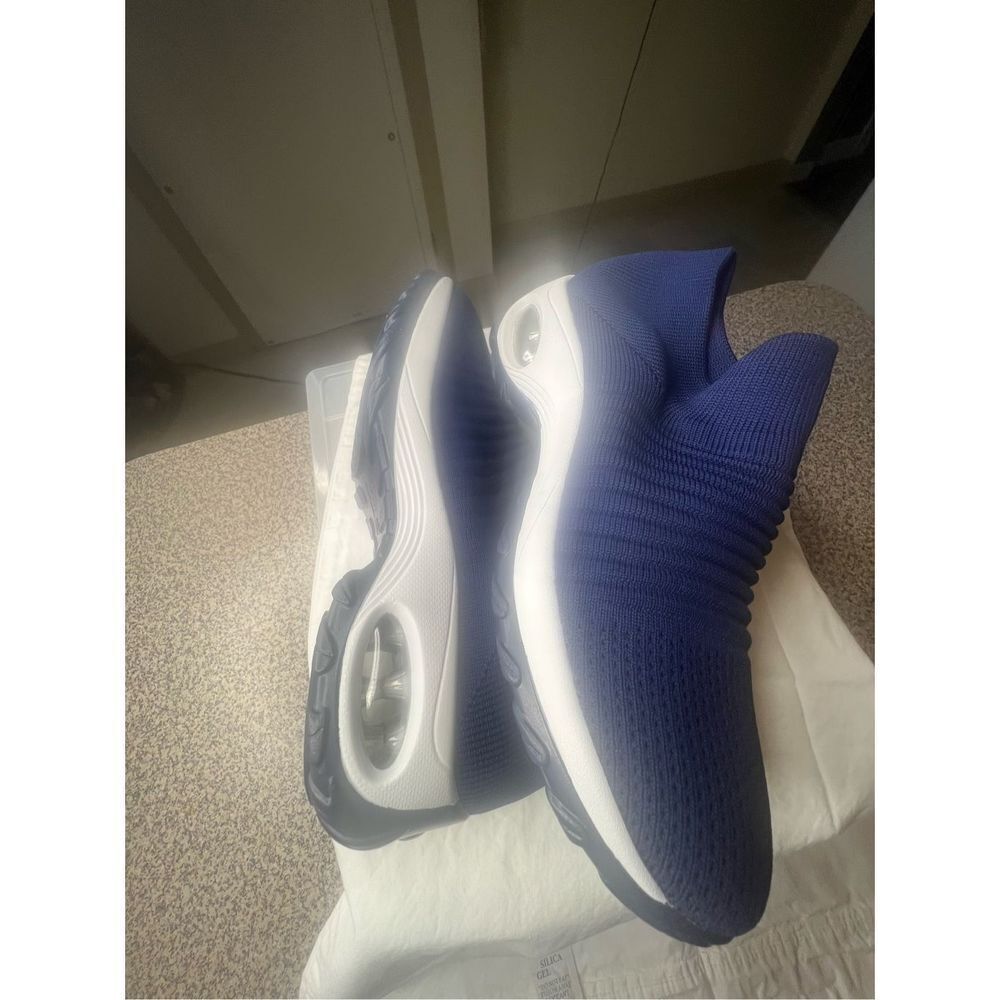 OSTQ Blue White Slip on Tennis Shoe Fits Like A Glove./Brand New - Picture 5 of 11